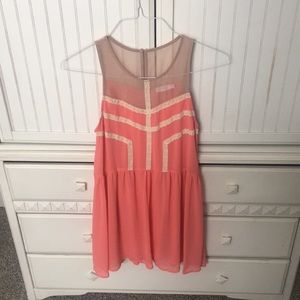 Peach lace dress